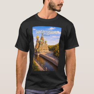 サンクトペテルブルク ロシア イラスト 旅行 アート Tシャツ