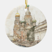 サンクトペテルブルク，ロシア セラミックオーナメント (正面)