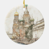 サンクトペテルブルク,ロシア セラミックオーナメント (裏面)