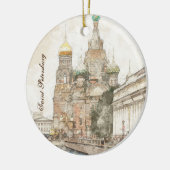 サンクトペテルブルク，ロシア セラミックオーナメント (左)