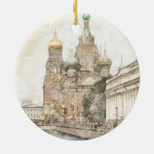 サンクトペテルブルク，ロシア セラミックオーナメント (裏面)