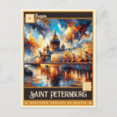 サンクトペテルブルク,ロシア |ヴィンテージ絵画ー ポストカード (正面)