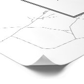 サンクトペテルブルク,ロシア(黒と白) ポスター (角)