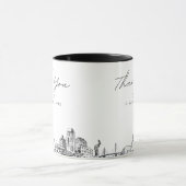 サンクトペテルブルク 結婚式 ミニマル オーダーメイド マグカップ (中央)