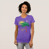 サンクトペテルブルクFlorida Palm Tree and Seagull T-Shi Tシャツ (正面フル)