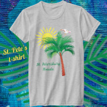 サンクトペテルブルクFlorida Palm Tree and Seagull T-Shi