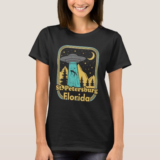 サンクトペテルブルクFlorida Ufoエイリアンハンター80s州P Tシャツ (正面)