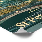 サンクトペテルブルクRussiaヴィンテージトラベルイラストレーション ポスター (角)