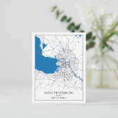 サンクトペテルブルクRussia Cityマップ旅行シンプル ポストカード (スタンド正面)