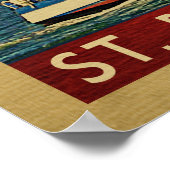 サンクトペテルブルクSailboatヴィンテージ旅行フロリダ ポスター (角)