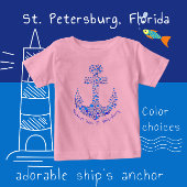 サンクトペテルブルグフロリダシークリーチャーいかり ベビーTシャツ