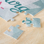 サンクトペテルブルグフロリダピンクフラミンゴレトロ ジグソーパズル (側面)