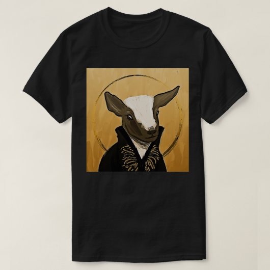 サンクトミロシャドアンドボーンヤギ Tシャツ (デザイン正面)