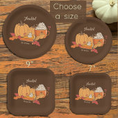 サンクフルカボプキンオールブラウン紙プレート ペーパープレート