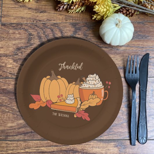 サンクフルカボプキンオールブラウン紙プレート ペーパープレート