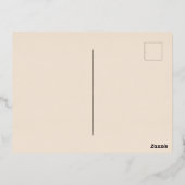 サンクフルフォトホリデーデザインゴールドフォイル 箔シーズンポストカード (裏面)