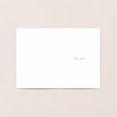 サンクフルフォーユーホリデイサンキューカード 箔カード (内部)