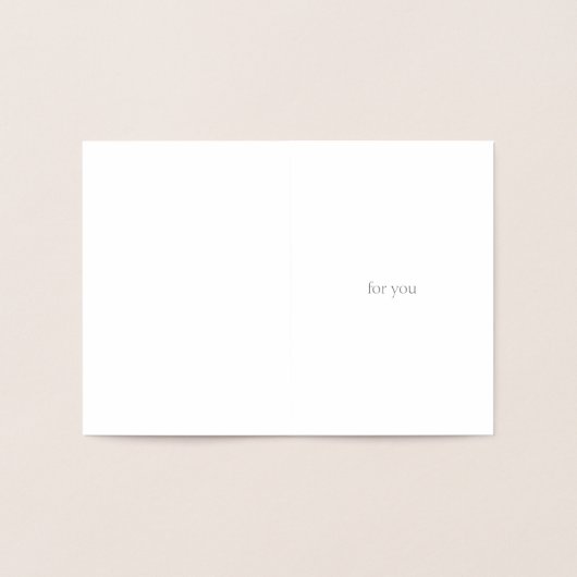 サンクフルフォーユーホリデイサンキューカード 箔カード (内部)