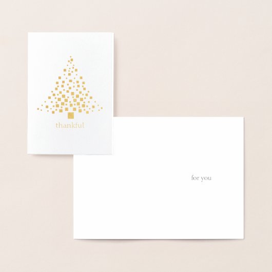 サンクフルフォーユーホリデイサンキューカード 箔カード (ディスプレー)