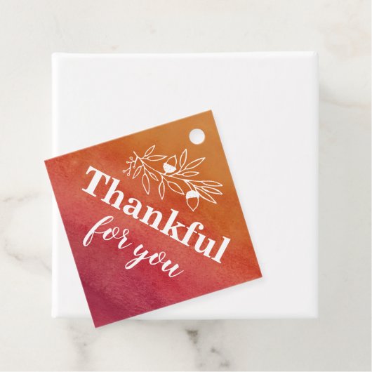 サンクフルフォーユー秋の結婚式婚約パーティ フェイバータグ (インサイチュ)