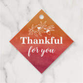 サンクフルフォーユー秋の結婚式婚約パーティ フェイバータグ (正面)