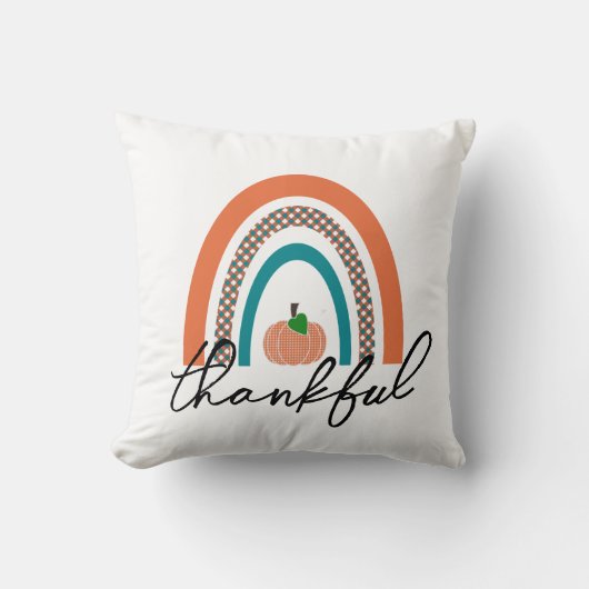サンクフル秋レインボー装飾用クッション クッション (正面)