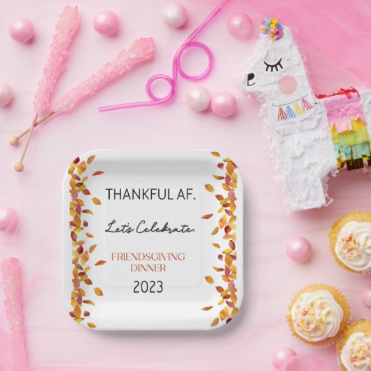 サンクフルAFスクエアプレート ペーパープレート (パーティー)