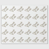 サンクユー感謝していゴンデンタイポグラフィ文字エレガント ラッピングペーパー (フラット)