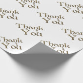 サンクユー感謝していゴンデンタイポグラフィ文字エレガント ラッピングペーパー (角)