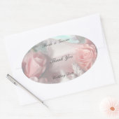 サンクユー結婚式の引き出物ラベル 楕円形シール (封筒)