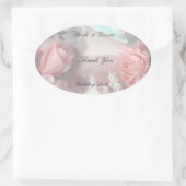 サンクユー結婚式の引き出物ラベル 楕円形シール (バッグ)