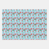 サンクラムクリスマスゴルフおもしろい ラッピングペーパーシート (正面)