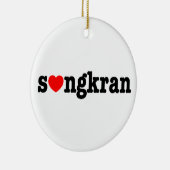 サンクラン❤️〜ハート（愛）ソンクラン セラミックオーナメント (右)