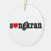 サンクラン❤️〜ハート（愛）ソンクラン セラミックオーナメント (左)