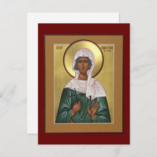 サンクリスティーナオブタイヤアイコン祈りの言葉カード ポストカード (正面/裏面)