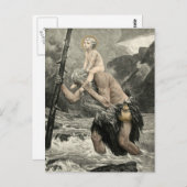 サンクリストファーキストラヴェル版木、銅版、版画モーク ポストカード (正面/裏面)