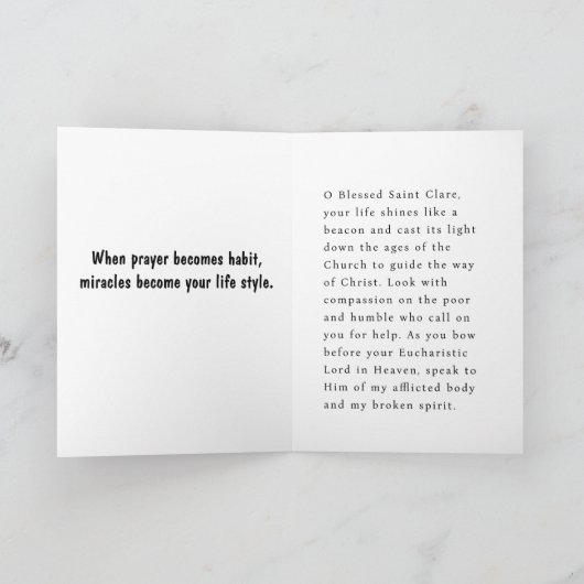 サンクレアアシシ カード (内部)