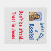 サンクレアアシシ フリースブランケット (正面(横))