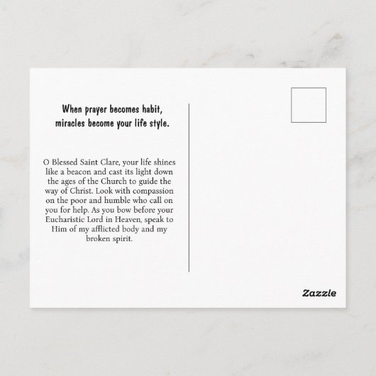 サンクレアアシシ ポストカード (裏面)