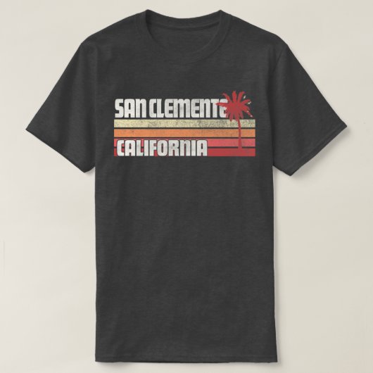 サンクレメンテカリフォルニアCAヴィンテージ80sギフトビーチ Tシャツ (デザイン正面)