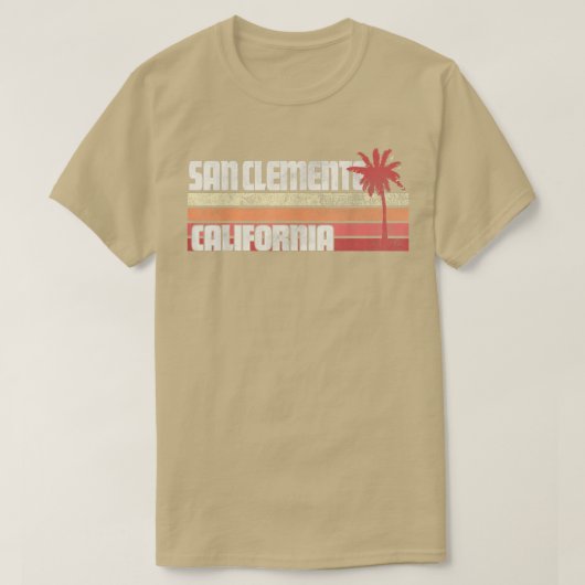 サンクレメンテカリフォルニアCAヴィンテージ80sギフトビーチ Tシャツ (デザイン正面)