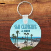 サンクレメンテピアビーチカリフォルニアヴィンテージ キーホルダー (正面)