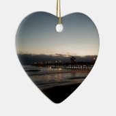 サンクレメンテ桟橋ナイトタイム海カリフォルニア セラミックオーナメント (右)