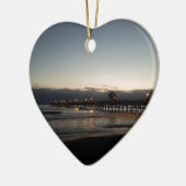 サンクレメンテ桟橋ナイトタイム海カリフォルニア セラミックオーナメント (左)