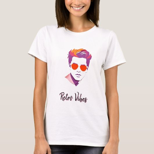 サンクールガスタイリッシュラス付き男 Tシャツ (正面)