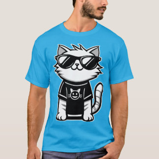 サンクールガスブルーの世界猫 Tシャツ