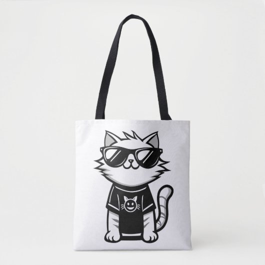 サンクールガス付き世界猫 トートバッグ (正面)