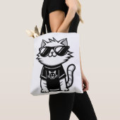 サンクールガス付き世界猫 トートバッグ (クローズアップ)