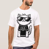 サンクールガス付き世界猫 Tシャツ (正面)
