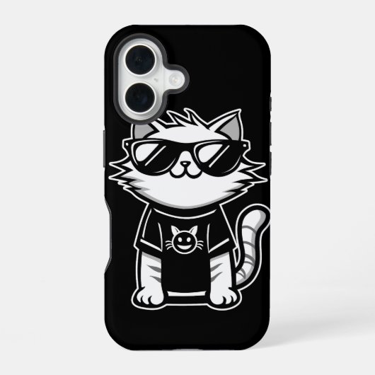 サンクールガス付き宇宙猫 iPhone 16ケース (裏面)